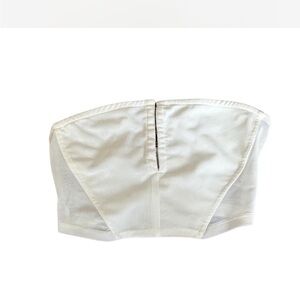 White Strapless Crop Top - Bustier Style